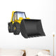 Yellow Construction Digger Wall Decal