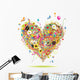 Summer Holiday Heart Shape With Design Elements Wall Decal