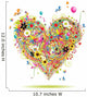 Summer Holiday Heart Shape With Design Elements Wall Decal