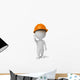 Stopped Construction Worker Wall Decal
