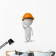Stopped Construction Worker Wall Decal