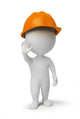 Stopped Construction Worker Wall Decal