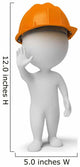 Stopped Construction Worker Wall Decal