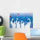 Graduation Celebration Silhouette Wall Mural