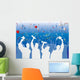 Graduation Celebration Silhouette Wall Mural