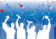 Graduation Celebration Silhouette Wall Mural