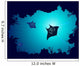 Underwater Murals - Background of a coral reef with manta ray Wall Mural