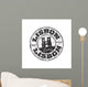 Lisbon Black Grunge Rubber Stamp Wall Decal