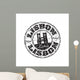 Lisbon Black Grunge Rubber Stamp Wall Decal