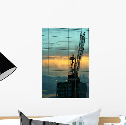 crane reflected Wall Mural