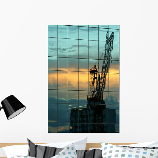 crane reflected Wall Mural