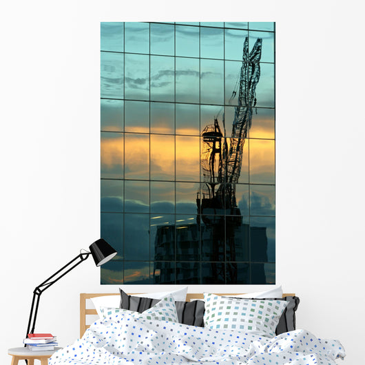 crane reflected Wall Mural