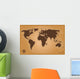 Vector World Map Earth Wall Mural