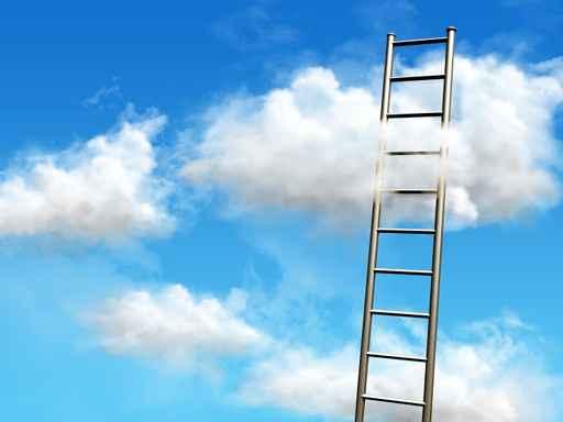 Stairs to Clouds Wall Decal