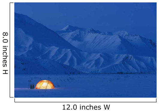 A Backpacking Tent Lit Up At Twilight Alaska Range Wall Mural