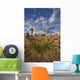 Yucca plants and joshua trees dot the landscape Wall Mural