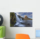 The mountain kirkjufell and waterfall kirkjufellsfoss Wall Mural