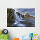 The mountain kirkjufell and waterfall kirkjufellsfoss Wall Mural
