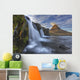 The mountain kirkjufell and waterfall kirkjufellsfoss Wall Mural