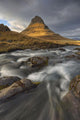 The mountain kirkjufell and waterfall kirkjufellsfoss Wall Mural