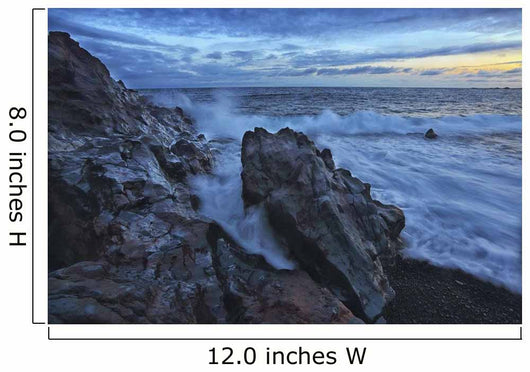 Waves crash over the shoreline along the beach of djupalonssandur Wall Mural