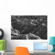 Black and white image of the badlands national park Wall Mural