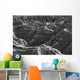Black and white image of the badlands national park Wall Mural