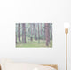 Trees in the fog along a highway in the black hills of south dakota Wall Mural