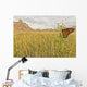 Monarch butterfly on a blade of grass at dawn Wall Mural
