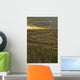 Lightning strike over badlands national park Wall Mural