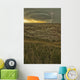 Lightning strike over badlands national park Wall Mural