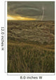 Lightning strike over badlands national park Wall Mural