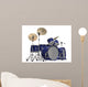 Drum Kit Wall Decal
