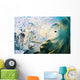 Hawaii, Maui, Makena, Beautiful Blue Wave Breaking At The Beach Wall Mural