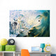 Hawaii, Maui, Makena, Beautiful Blue Wave Breaking At The Beach Wall Mural