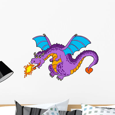 Huge Flying Dragon shown on a wall