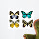 Some Various Butterflies White Wall Decal Design 2