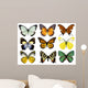 Some Various Butterflies White Wall Decal Design 1