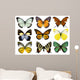 Some Various Butterflies White Wall Decal Design 1