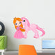 Beautiful princess and unicorn Wall Decal
