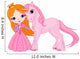 Beautiful princess and unicorn Wall Decal
