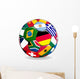 Soccer Ball Sports Flags Wall Decal