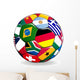 Soccer Ball Sports Flags Wall Decal
