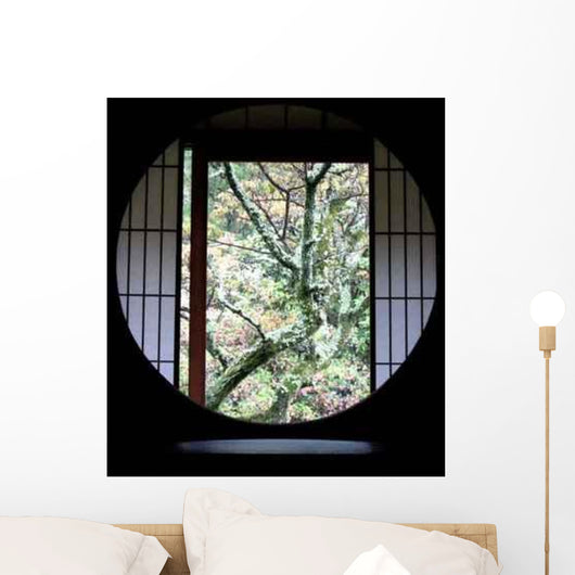 Round Window Japanese-style Room Wall Decal