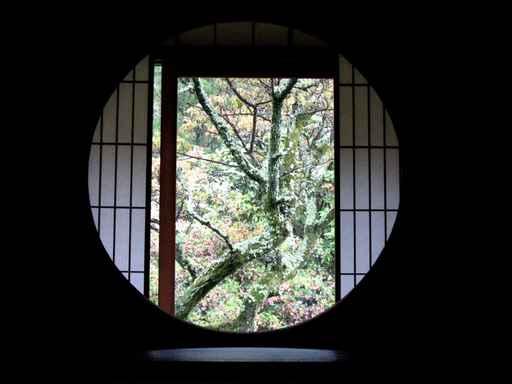 Round Window Japanese-style Room Wall Decal