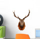Deer Head Isolated on White Background Wall Decal