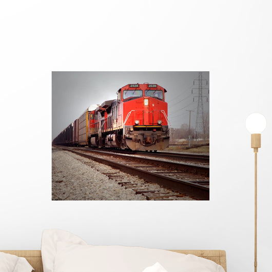 Red Train Wall Mural