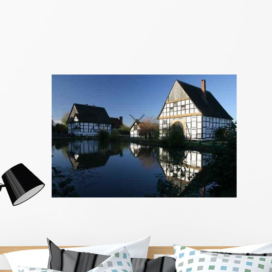 Village Pond Wall Decal