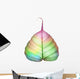 Abstract Colorful Leaf White Wall Decal
