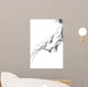 Abstract Grey Smoke Isolated Wall Mural